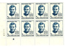 8er Block Pro Patria 1966 Heinrich Federer Plattenfehler