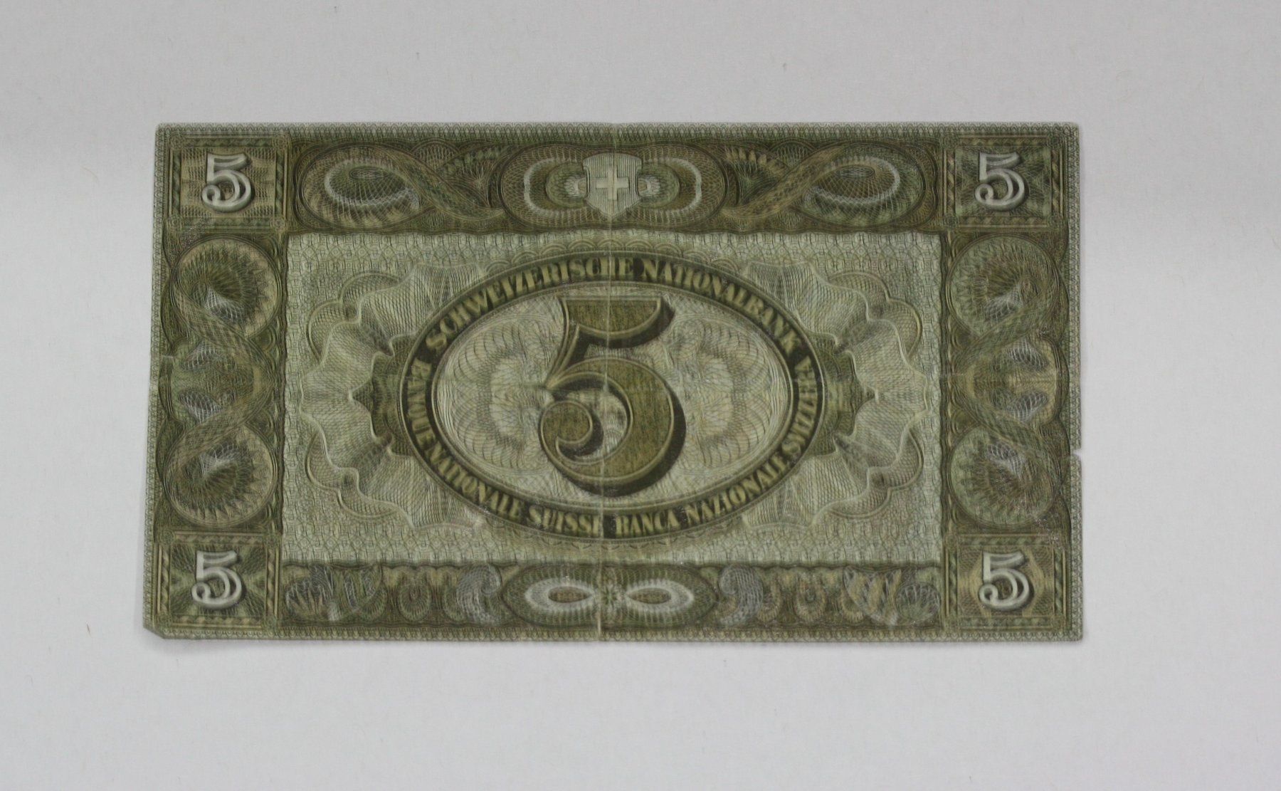 Banknoten: 5 Franken Note 1949 – Gebraucht aus Chur von Invinoveritas