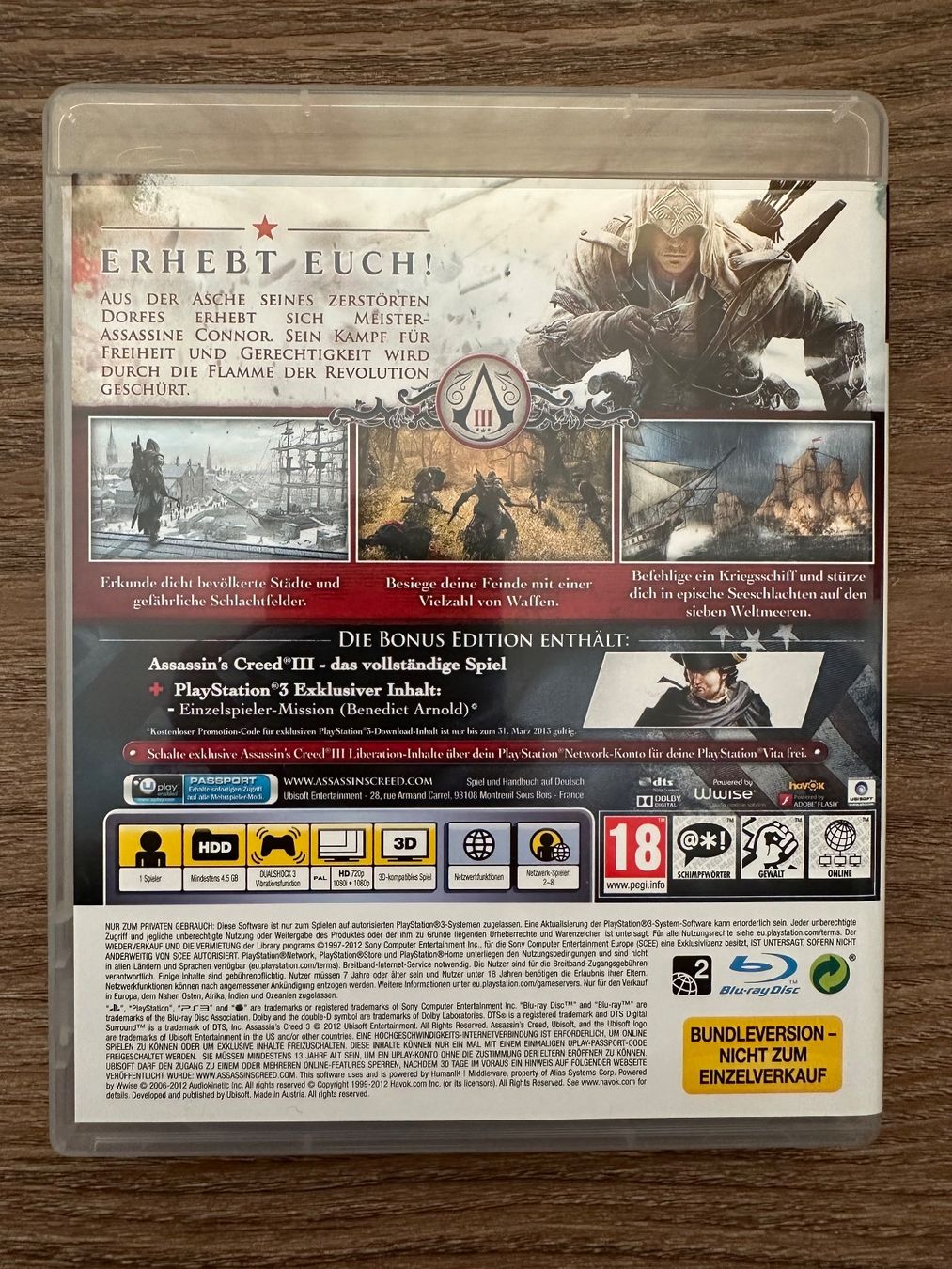 Sony Giochi: Assassins Creed 3 – Nuovo (secondo la descrizione) da Nottwil venduto da grabi77 1