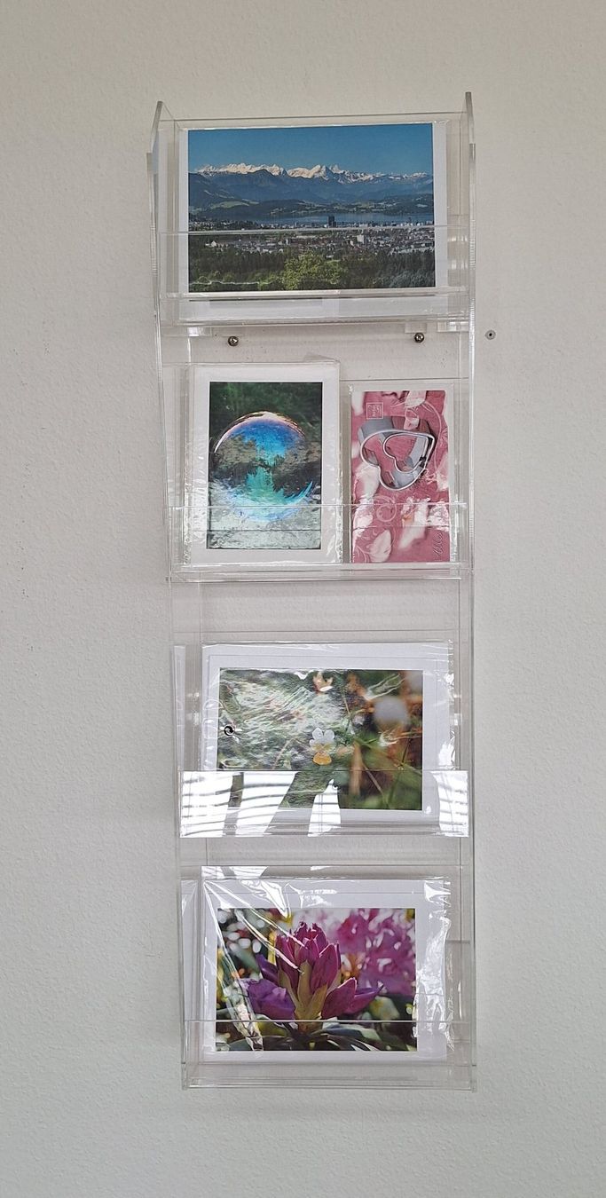 Scaffali: Wand-Kartenständer aus Plexiglas, 4 Fächer – Nuovo (secondo la descrizione) da Spreitenbach venduto da ric_hyq6
