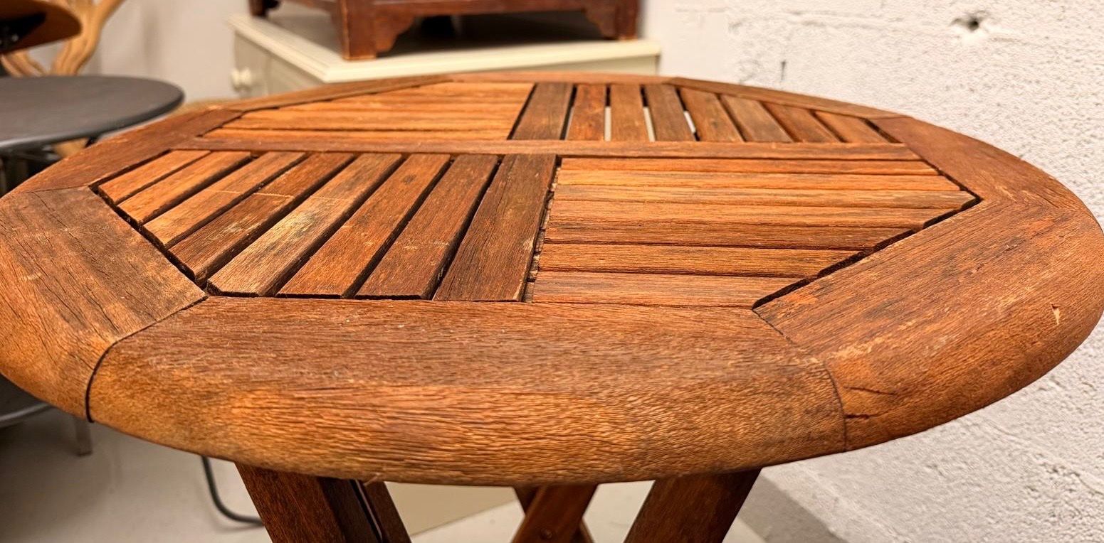 Set di tavolo e panche: Set table rond jardin / terasse avec 2 chaises - bois – Usato da Clarmont venduto da sil_59s9 3