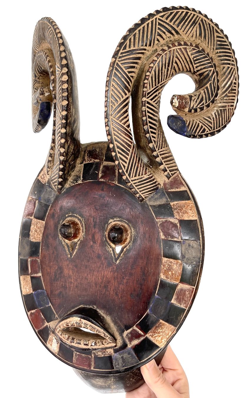 Skulpturen & Statuen: XXL wunderschöne alte Baule Maske Ivory Coast Höhe 42 cm – Gebraucht aus Rüthi (Rheintal) von Kunsthaus777 3