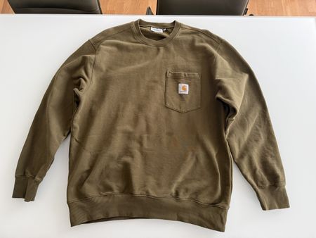Carhartt Sweatshirt Oliv mit Brusttasche Grösse XL