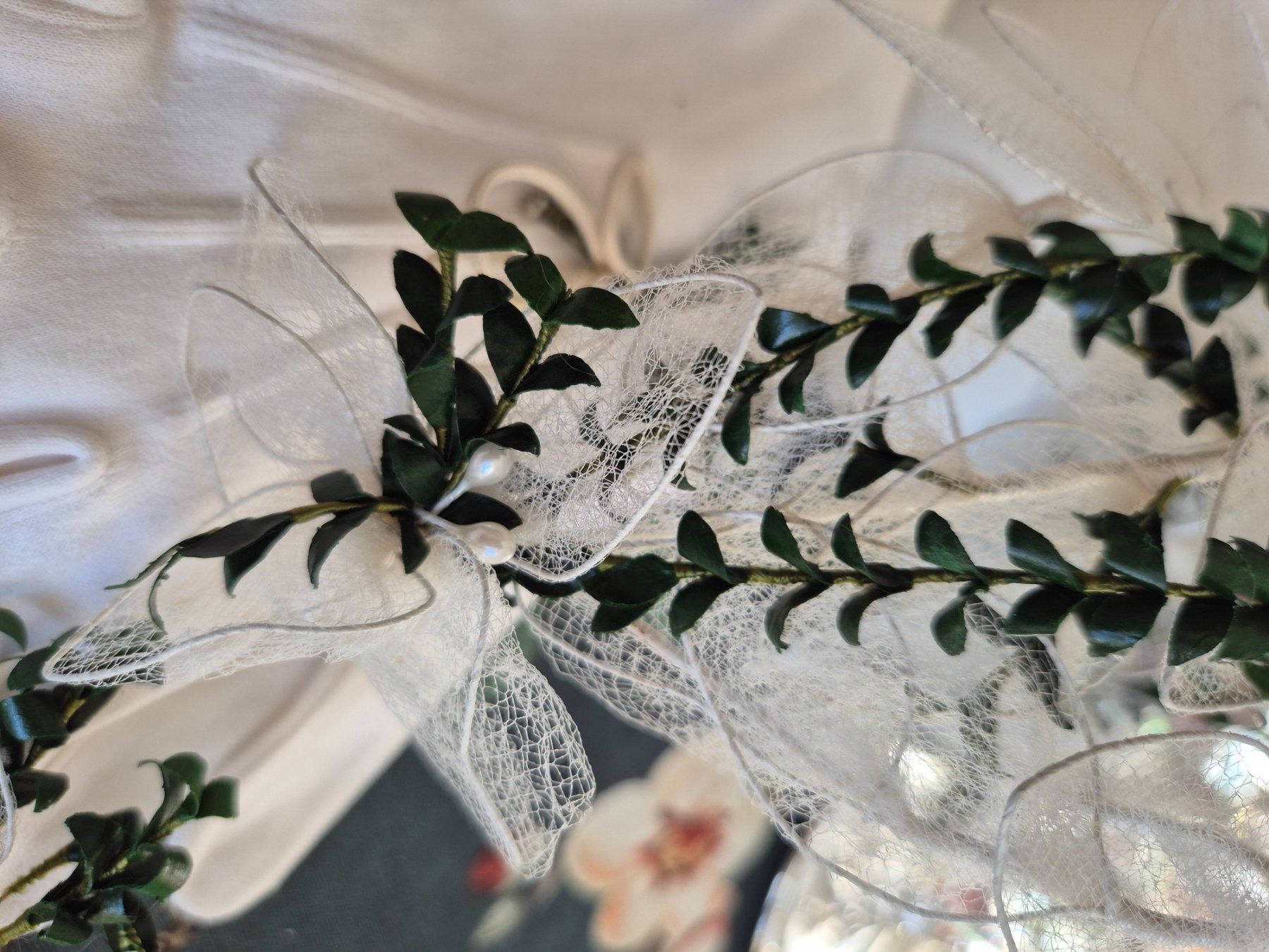 Haarschmuck: Set- Myrtenkranz und Schleier, antik – Gebraucht aus Bern von aronari 6
