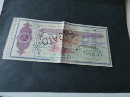 Italien, antiker Bankcheck  Banca Siciliana 1927