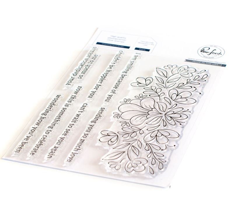 Sciablone: Pinkfresh Studio 3er Set Combo ** Charming Floral Border** – Nuovo e nell'imballaggio originale da Rubigen venduto da rofi100 7