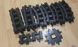 LEGO Duplo schwarze Eisenbahnschienen