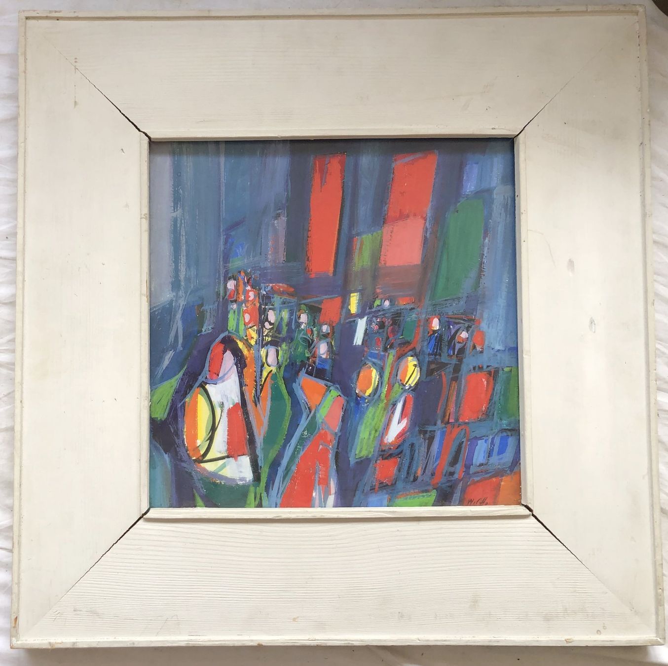 Dipinti: Werner Christen (1912-1983) - Tempera a. Karton - "Das Fest" – Usato da Schaffhausen venduto da durruti