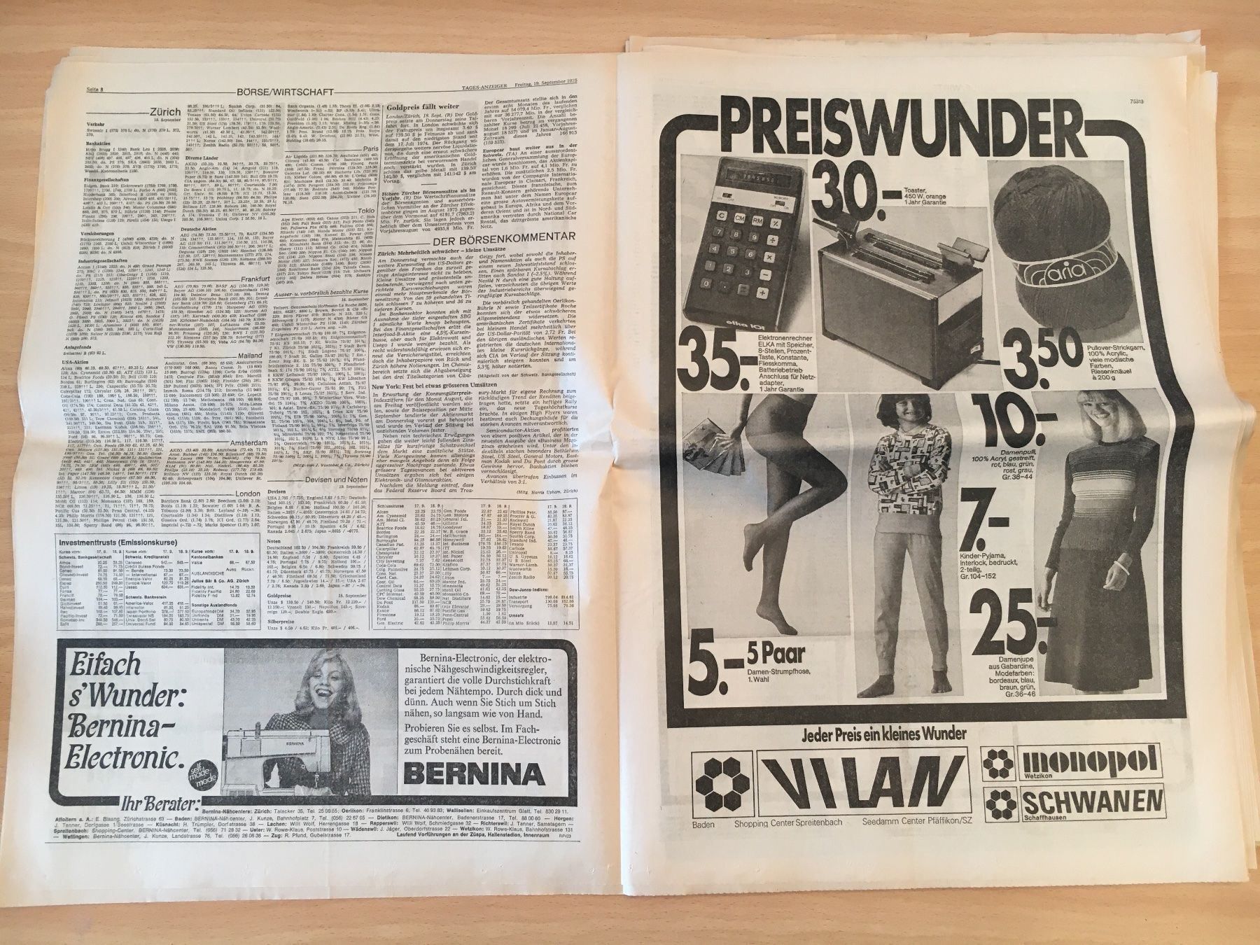 Zeitschriften & Magazine: Tagesanzeiger vom 19. September 1975 – Gebraucht aus Luzern von Jiggy_8898 2