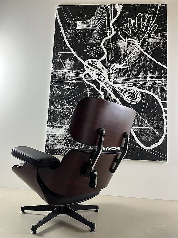 Sessel: Designer Lounge Sessel und Ottoman, Echtes Leder – Neu und originalverpackt aus Münchenstein von AndreHaus