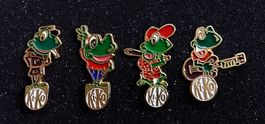 4 Div. KIKO Frösche Pins Sammlerfiguren Rarität-Neu 🐸