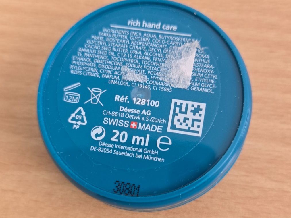 Soins hydratants: Déésse Handcreme – Neuf avec emballage d'origine à Gettnau par Federwind 1