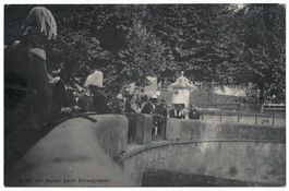 Kaiser Wilhelm II beim Bärengraben in Bern, datiert 1912