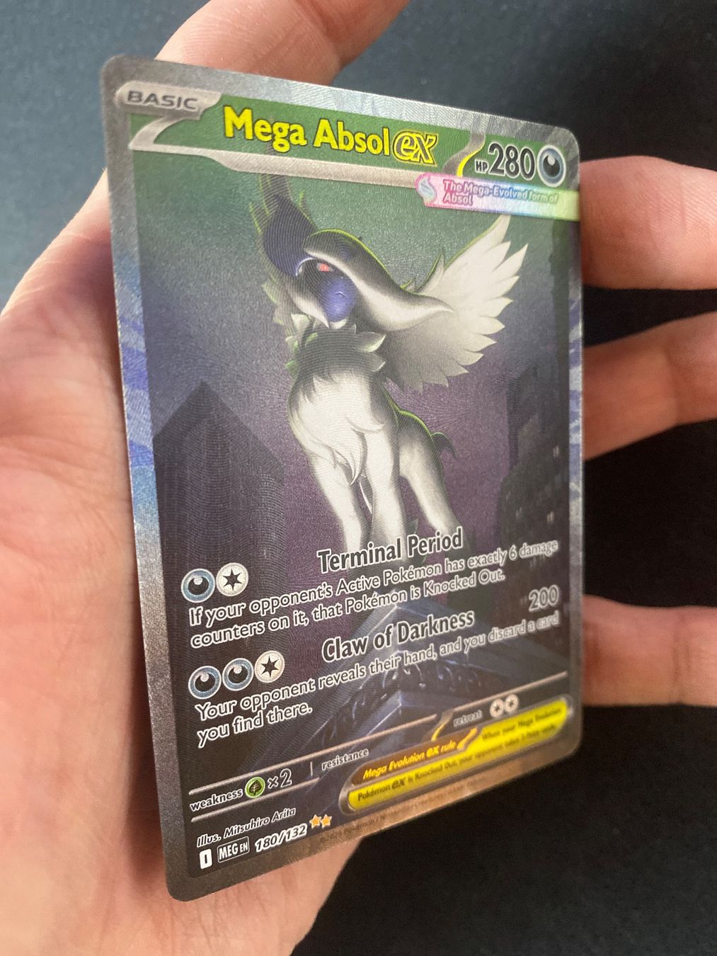 Pokémon Carte collezionabili: Mega Absol ex 180 - Illustration Rare - Mega Evolution - EN – Nuovo (secondo la descrizione) da Hausen AG venduto da Shrade 2