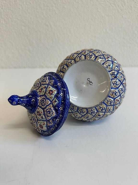 Zuccheriere: Orientalische Keramikdose mit Deckel – Usato da Obernau venduto da Arche_Noah_Brocki 4