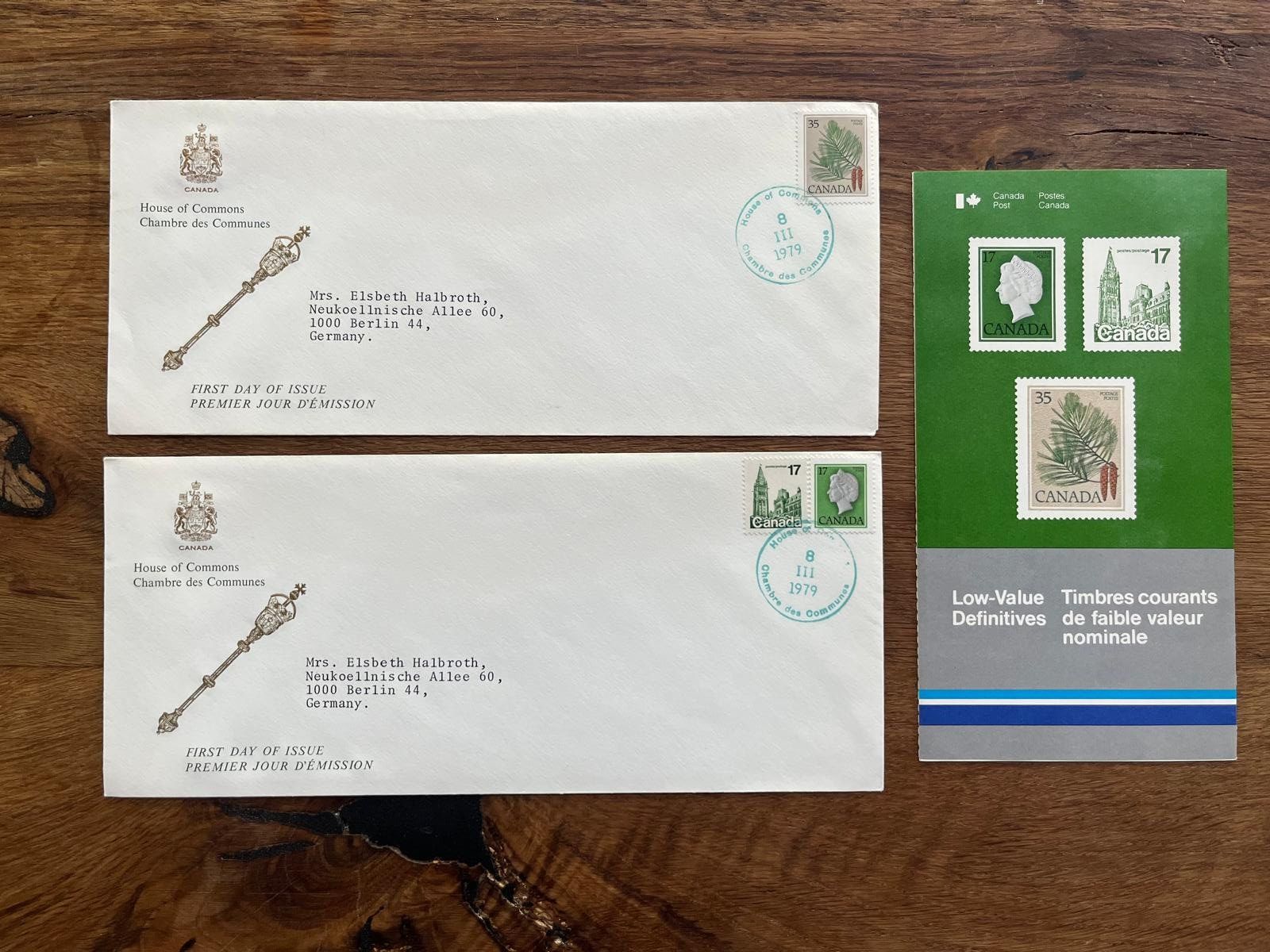 Tutti i francobolli: Kanada Ersttagsbriefe 1979, 2 Stück, Top! – Usato da Schlieren venduto da mki_xfh9 1