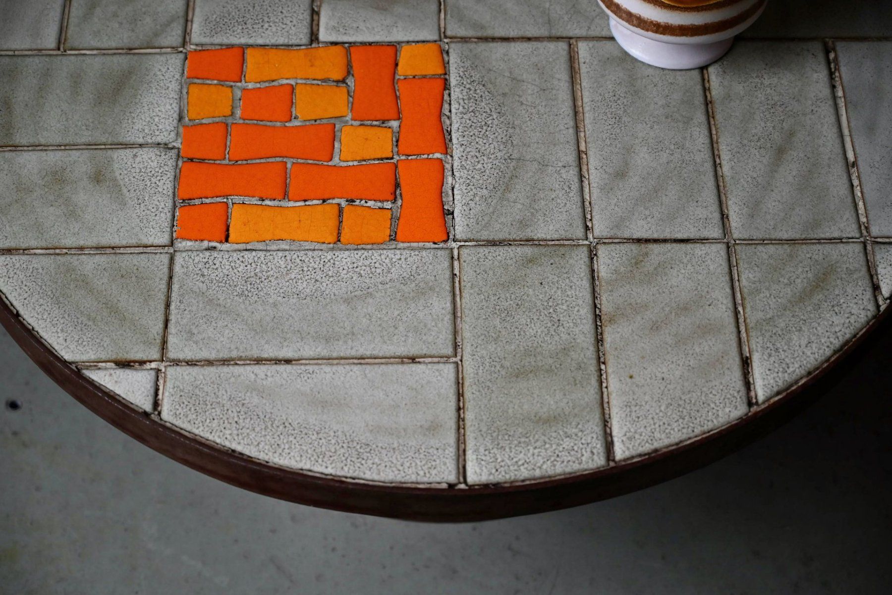 Tavoli: Table basse brutaliste acier brossé et céramique – Usato da COLMAR venduto da Sophiebellelurette 8