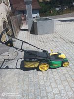 Rasenmäher Akku grün gelb 