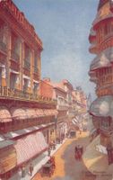 Buenos Aires, Calle Florida, Künstlerkarte TUCK