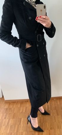 LUXUSMANTEL FÜR DAMEN AUS WOLLE UND ANGORA