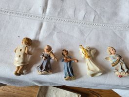 5 antike Weihnachtsengel Figuren Engel