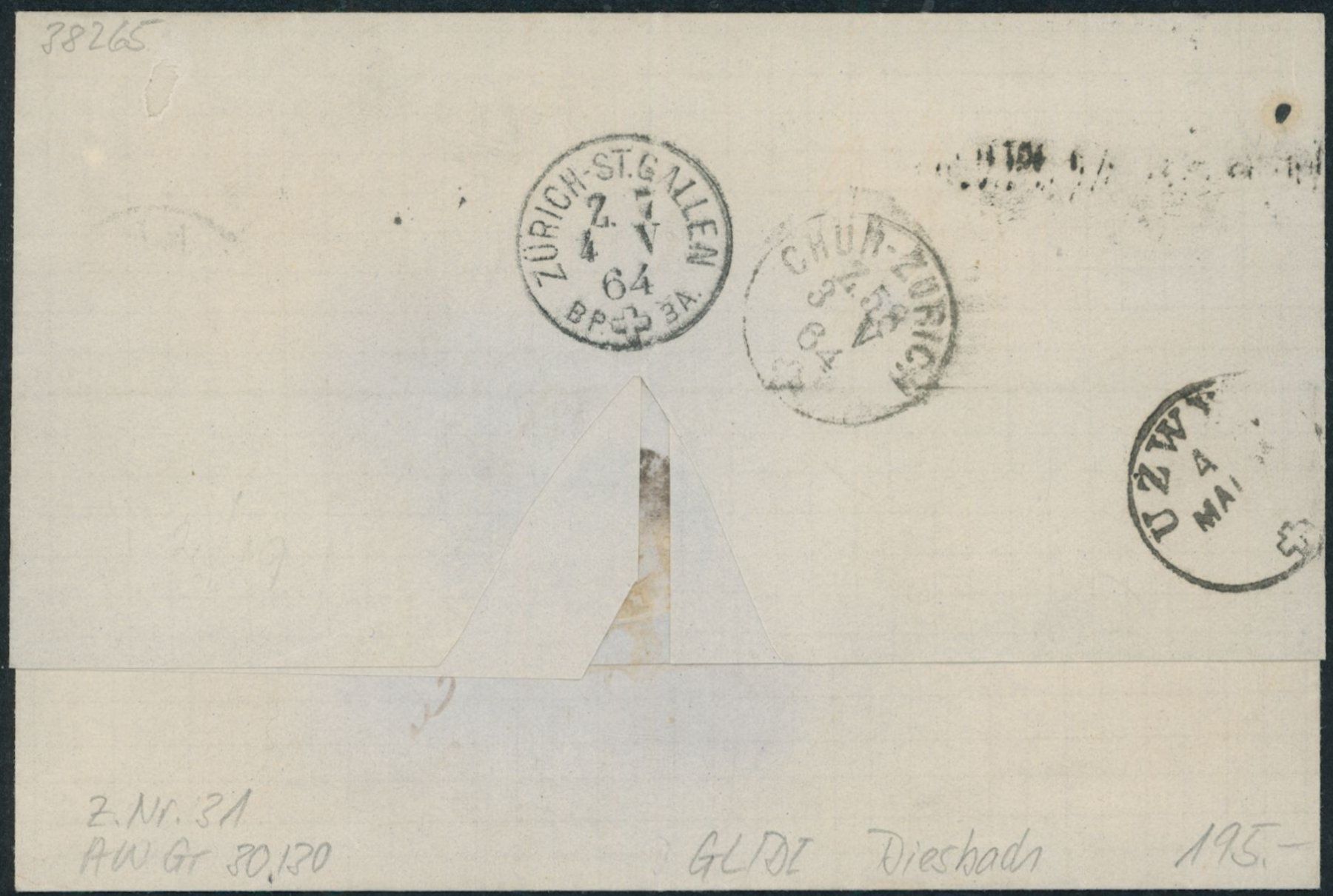 Alle Briefmarken: GL Diesbach - Stabstempel - Glarus - Brief – Gebraucht aus Schindellegi von leecollect 1