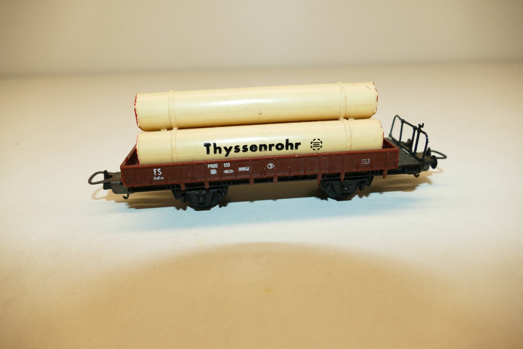 Lima Modelleisenbahnen: Lima H0: FS Flachwagen Thyssenrohr – Gebraucht aus Niederhasli von rail-duerst 2