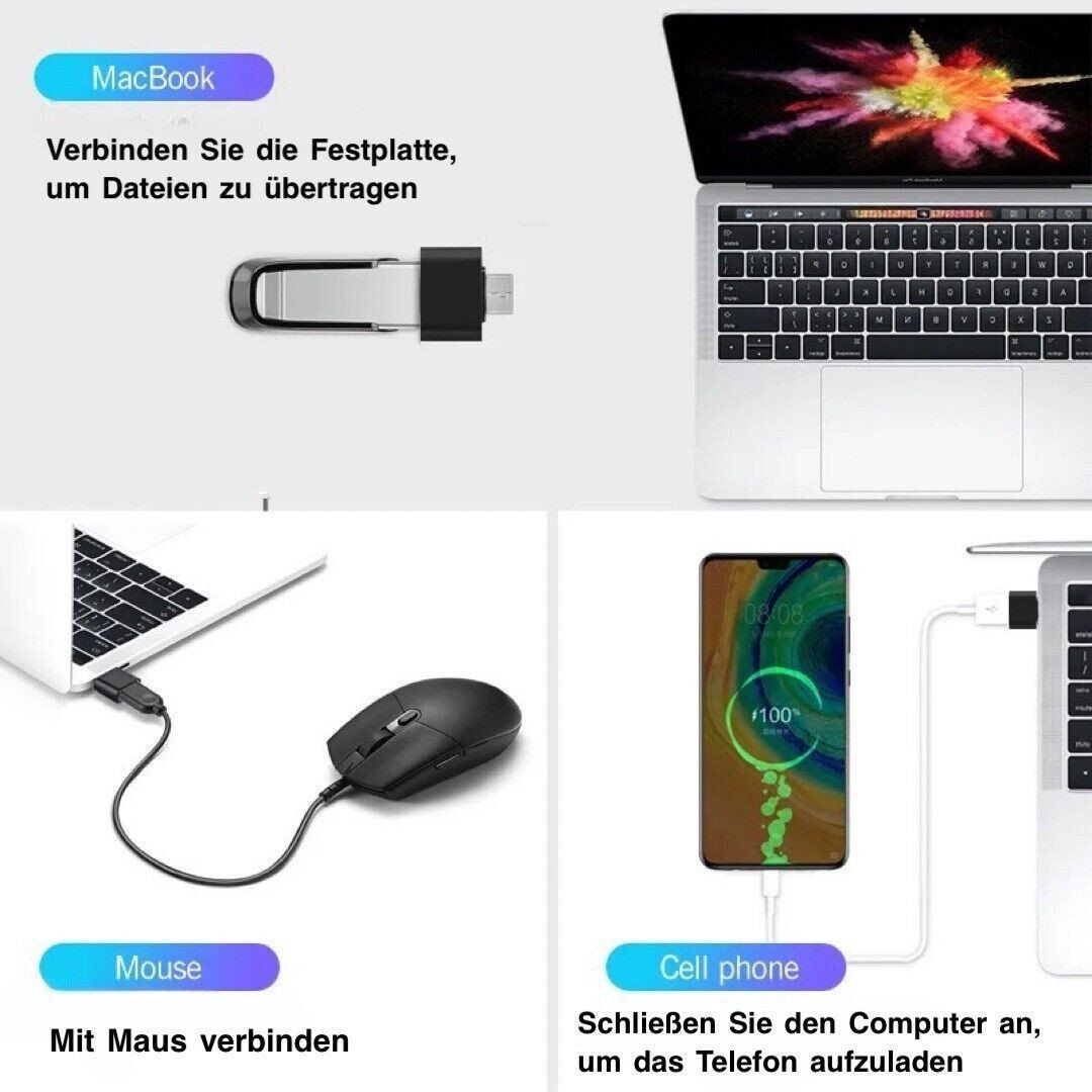 Laufwerke & Adapter: USB C auf USB A Adapter handy natel smartphone MacBook Buchs – Neu (gemäss Beschreibung) aus Kirchdorf AG von Lionstein 5