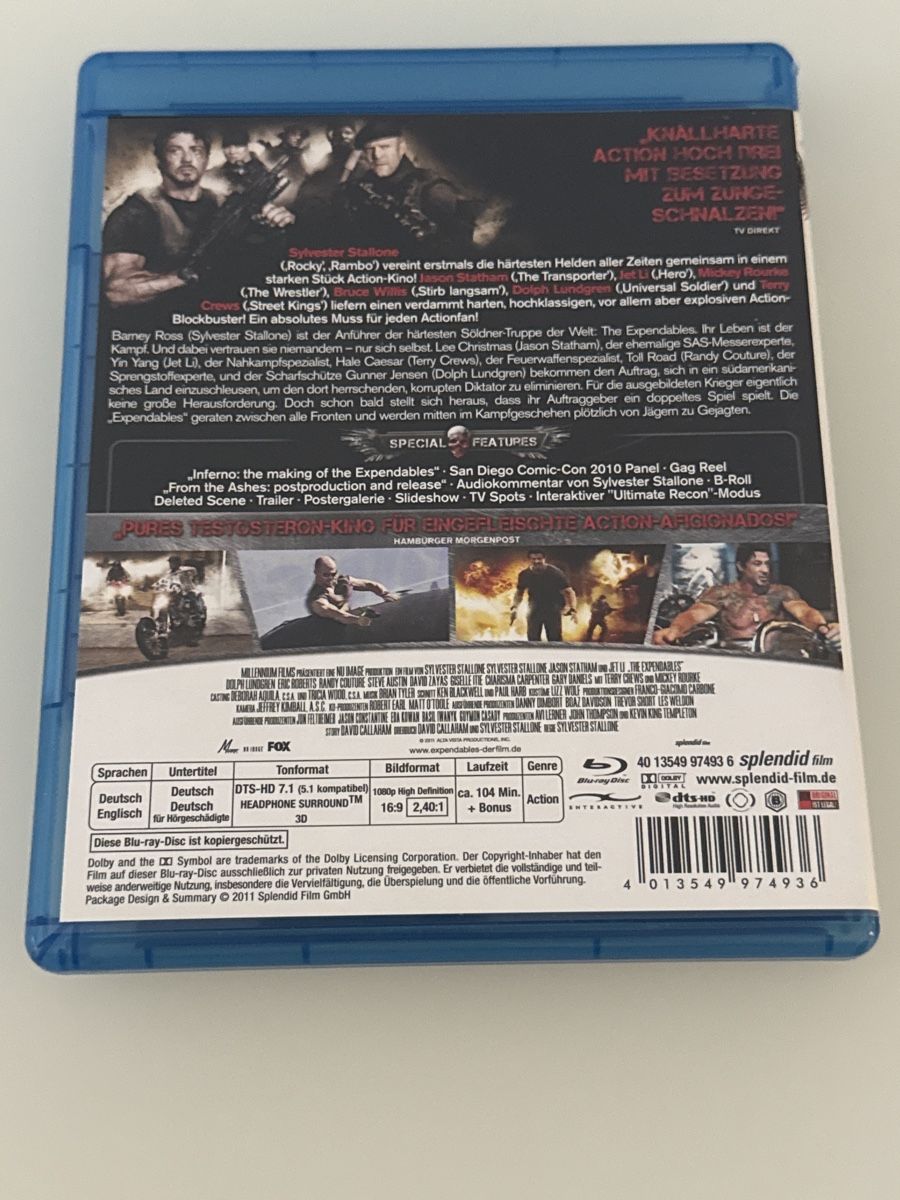 Alle DVDs: The Expendables - Special Edition Blu-ray Disc, Top Zustand! – Gebraucht aus Hittnau von PeterS75 1