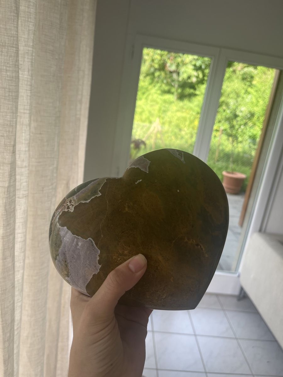 Mineralien & Heilsteine: Ozean Jaspis Herz gross – Neu (gemäss Beschreibung) aus Sarnen von HomeFashionArtDesign 1