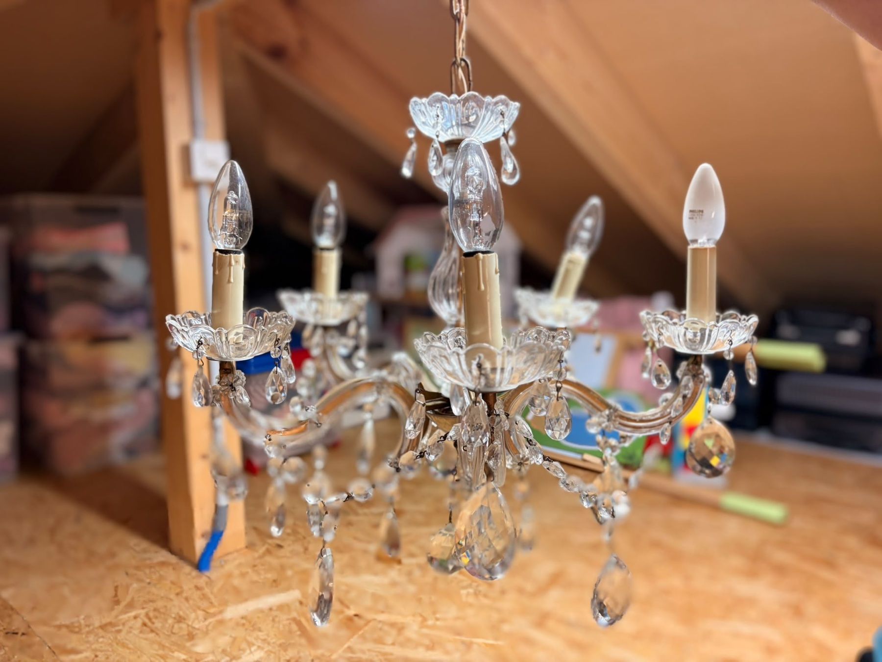 Lampes: Kristall-Kronleuchter – D'occasion à Gachnang par Maz_dn6f 2