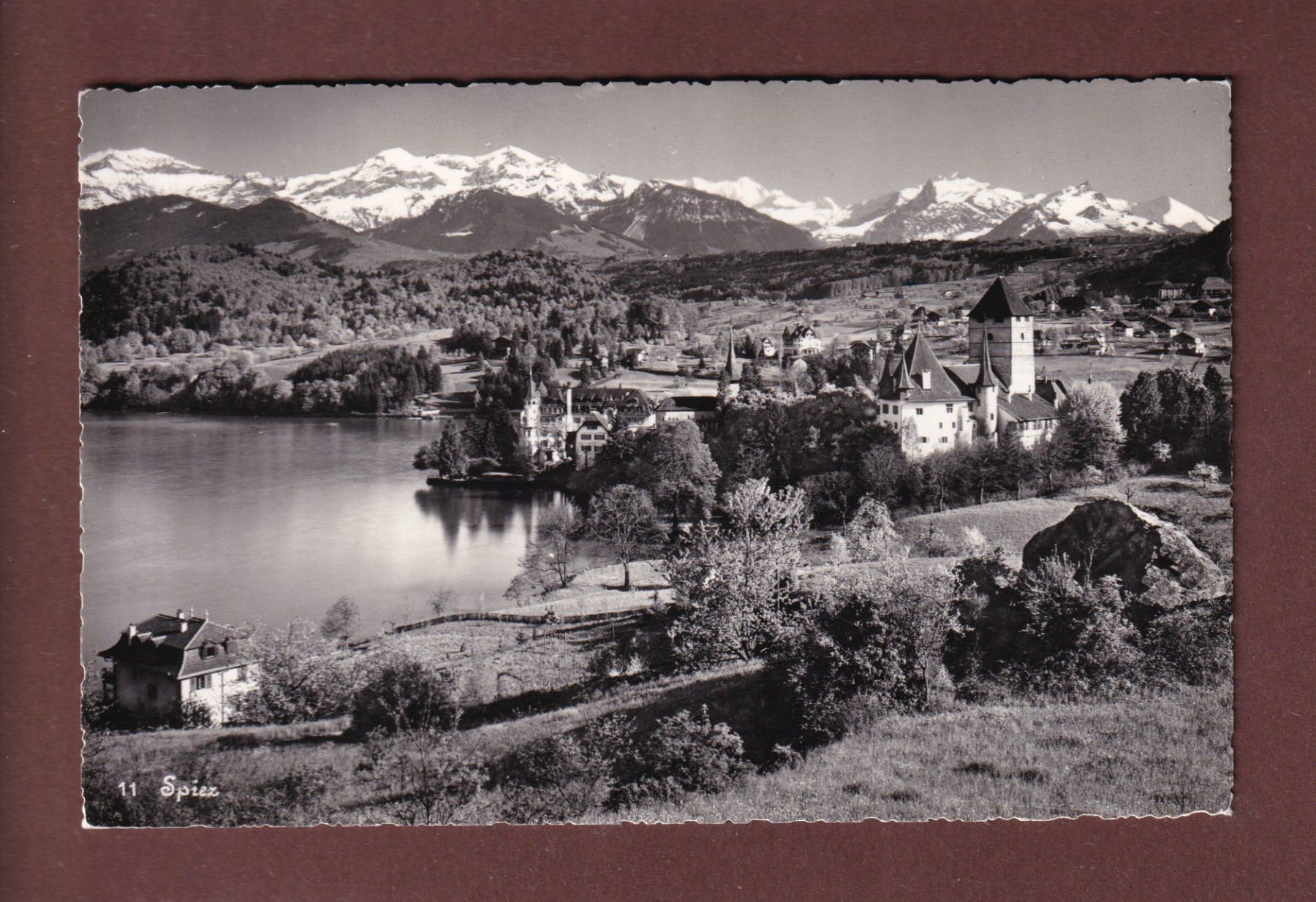 Ansichtskarten: SPIEZ - Teilansicht - 1959 – Gebraucht aus Pully von nicecards-shop