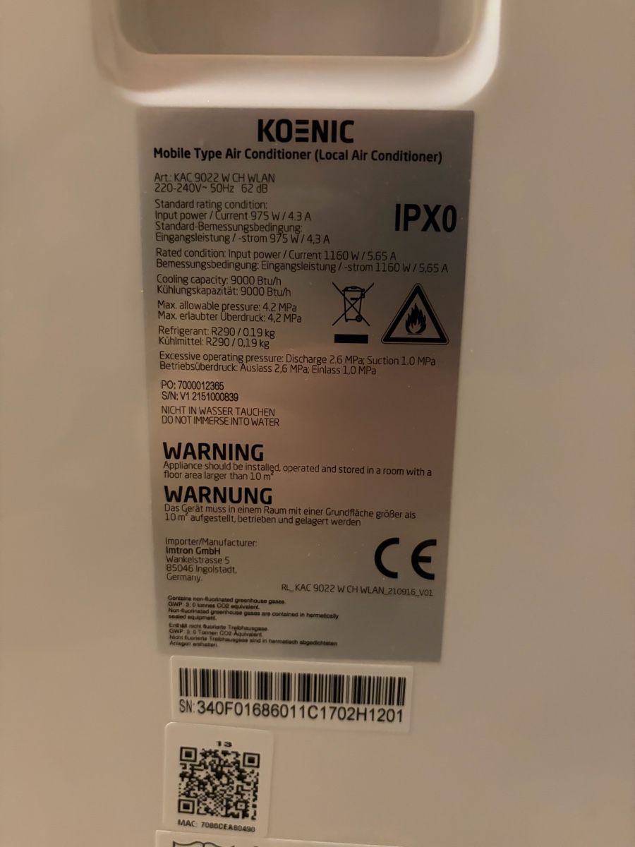 König Klimageräte: Koenic Klimagerät – Gebraucht aus Wichtrach von chroepfu00 1