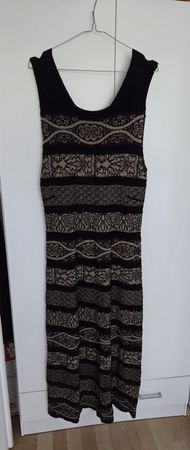 D. Exterior Kleid schwarz gemustert Grösse S strick