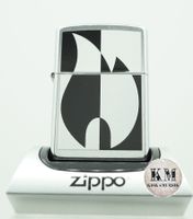 ZIPPO® FLAME-BLACK & WHITE DESIGN -PRINT - 2004 - UNGEZÜNDET