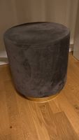 Hocker Samt Grau