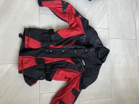 Motorradjacke IXS rot/schwarz S