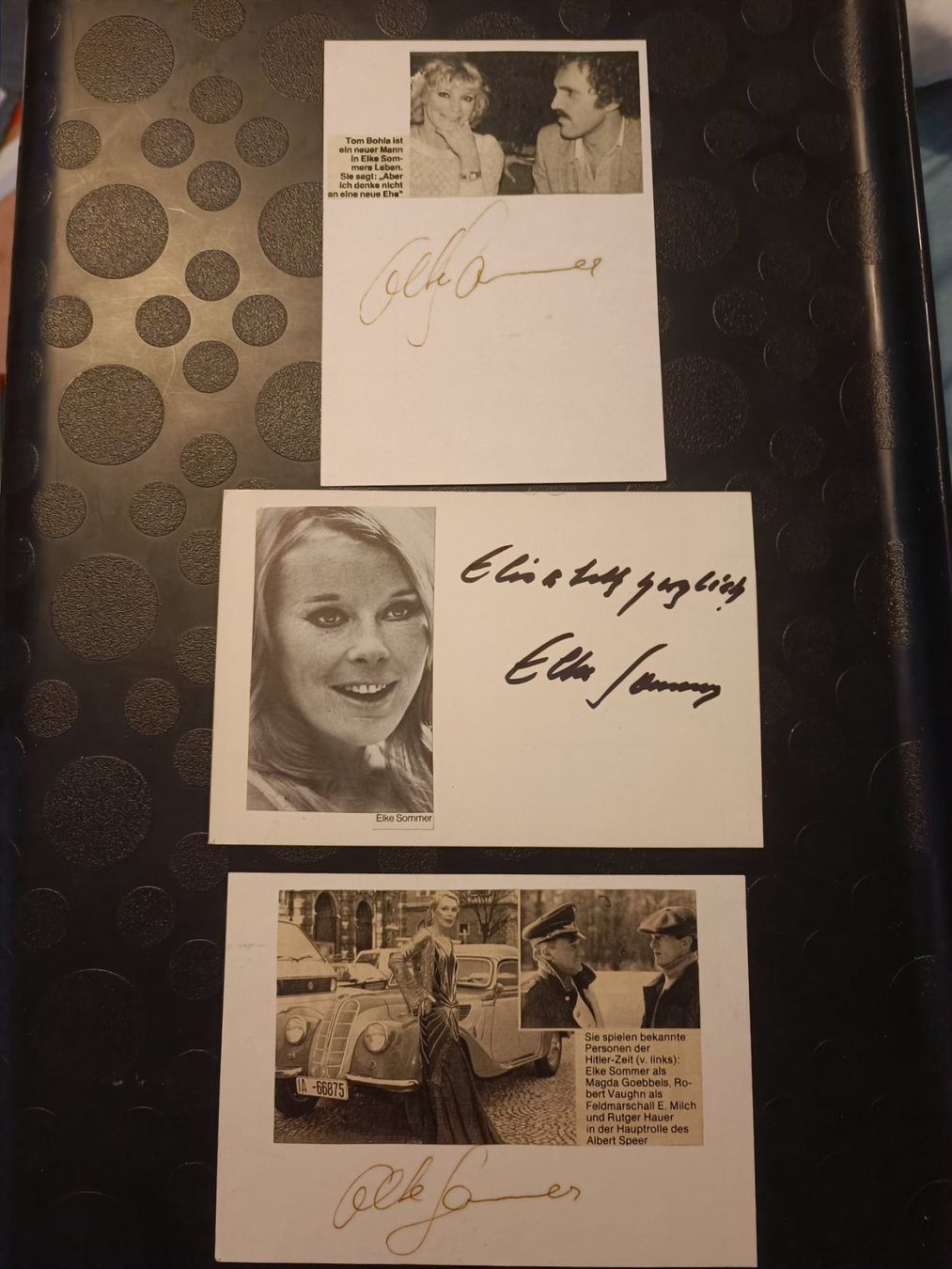 Autografi: Elke Sommer Set - 3x handsigniert – Usato da Menziken venduto da Artographs