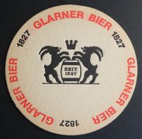 Bier Brauerei ERLEN A.G. Glarus Bierteller Bierdeckel 1827