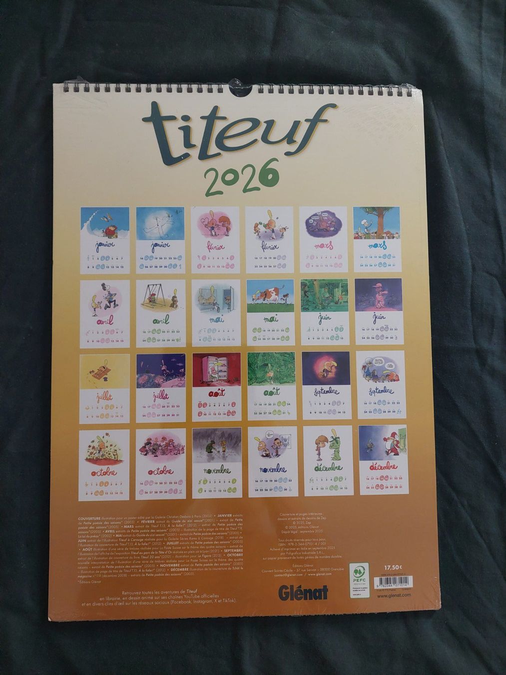 Fumetti: Titeuf  / Calendrier 2026 / Neuf – Nuovo e nell'imballaggio originale da Genève venduto da Blu_BD 1