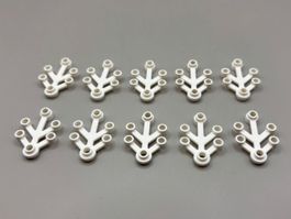 10x Lego White Plant Leaves 4 x 3 NEU