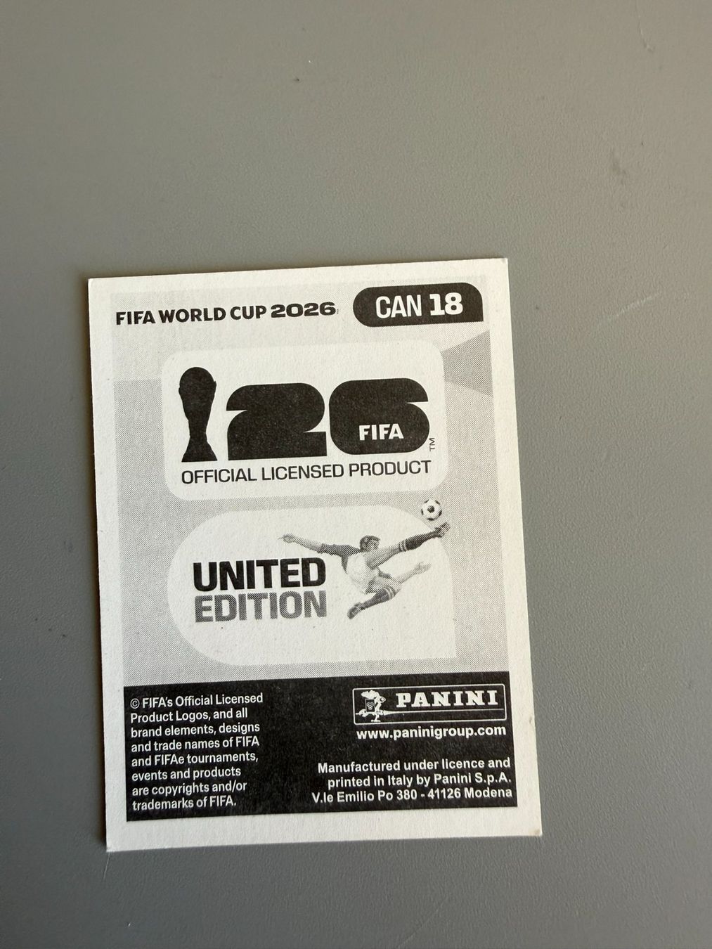 Panini Carte collezionabili: Panini Liam Millar CAN18 – Usato da Liebefeld venduto da Ronaldo-1996 1