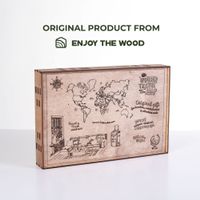 Wooden World Map Wall Decoration 3D Travel Gift Idea