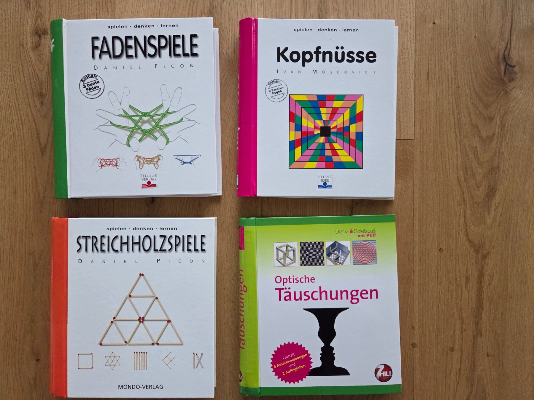 Libri: 3 Rätselbücher und 1 Buch "Fadenspiele" – Usato da Root venduto da meli_01