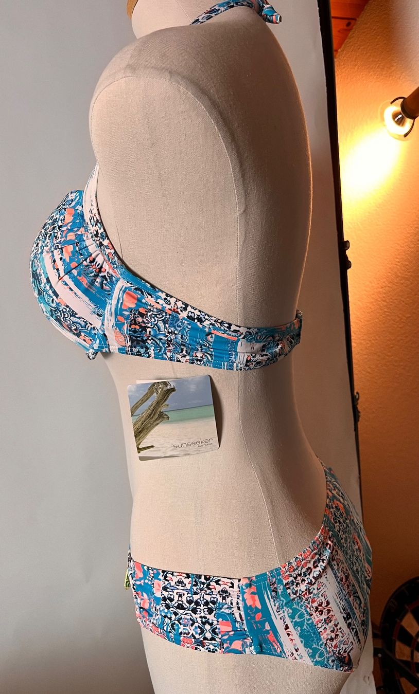 Sunseeker Costumi da bagno & Bikini: SUNSEEKER, Bikini, Grösse 42C, Farbe Hellblau gemustert – Nuovo e nell'imballaggio originale da Rudolfstetten venduto da gst_g7xl 2