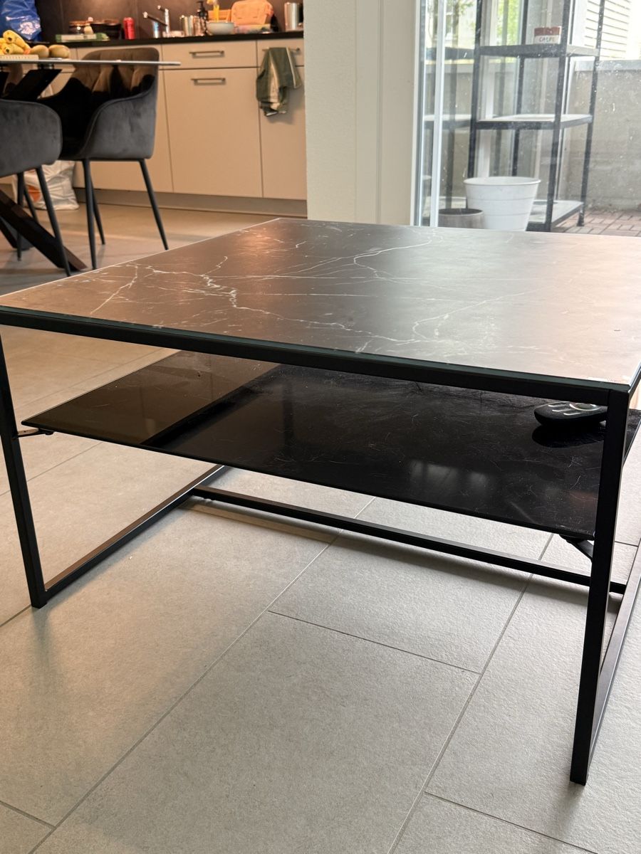 Tavoli: Couchtisch mit Marmor Glasplatte  – Usato da Niederönz venduto da _.sg11._ 4