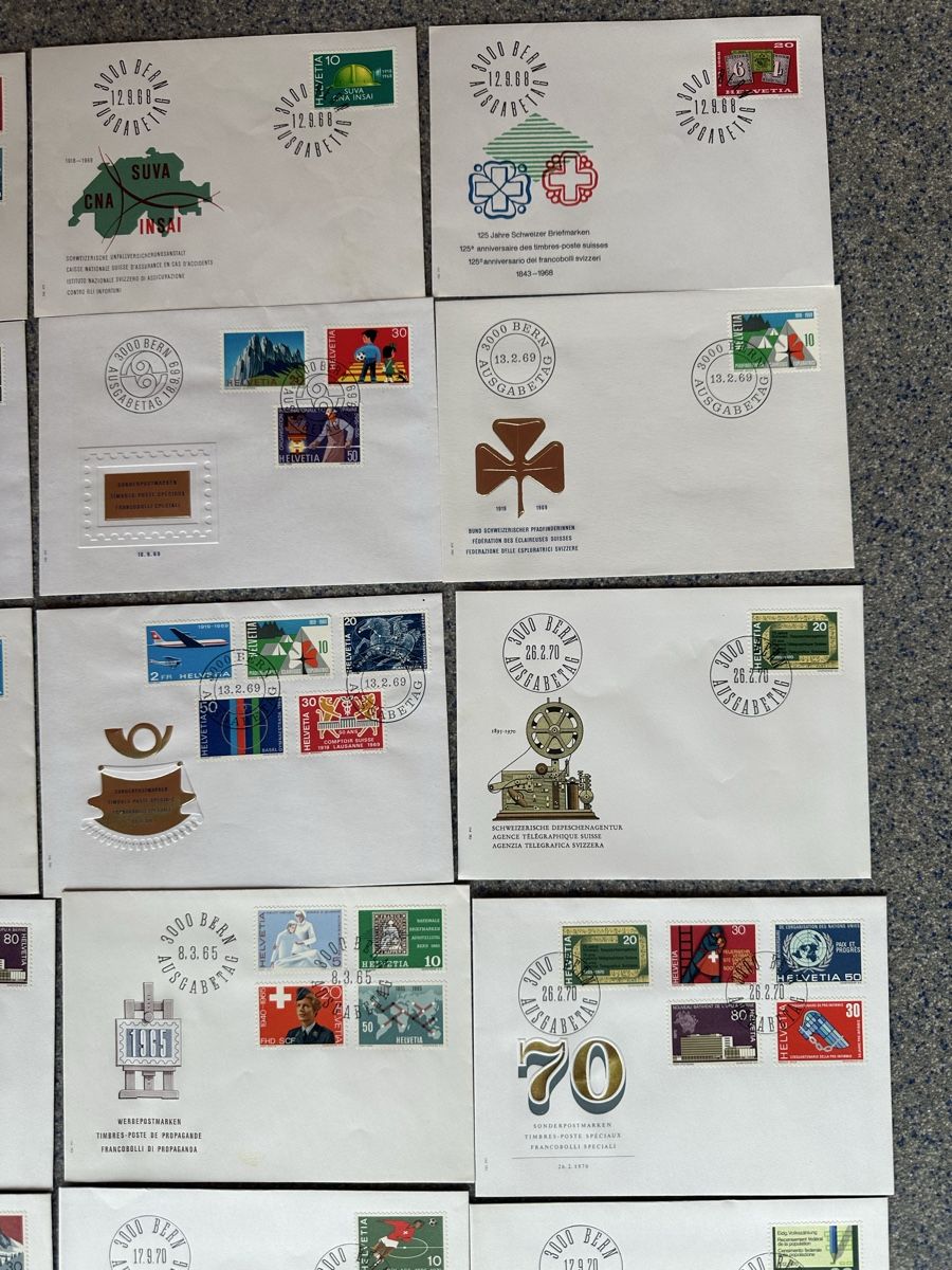 Tutti i francobolli: Schweiz - 49x FDC gut durchmischt – Usato da Schmitten / FR venduto da Samsara169 3