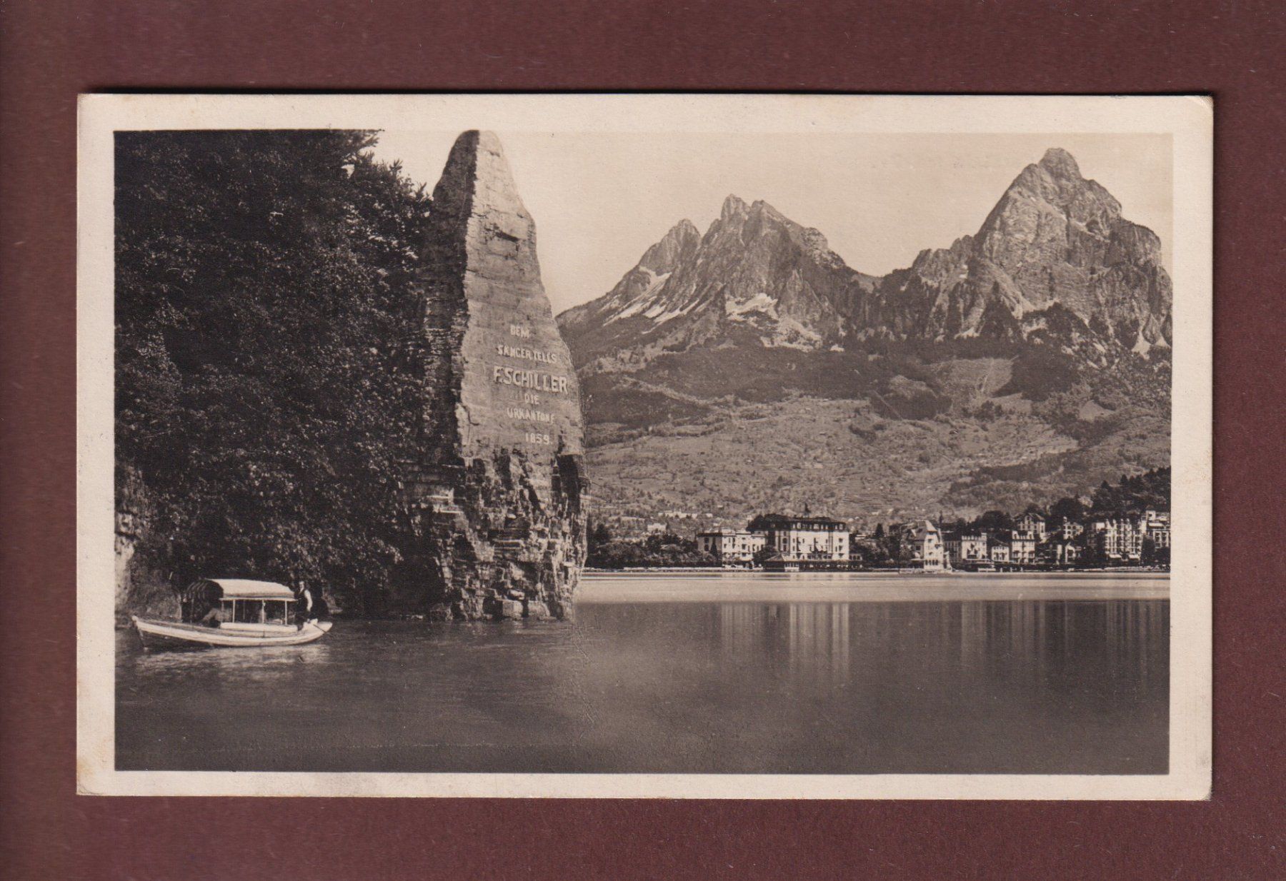 Cartoline postali: SCHILLERSTEIN - Brunnen - 1922 – Usato da Pully venduto da nicecards