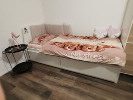 IKEA FLEKKE Tagesbettgestell/2 Schubladen inkl. 2 Matratzen