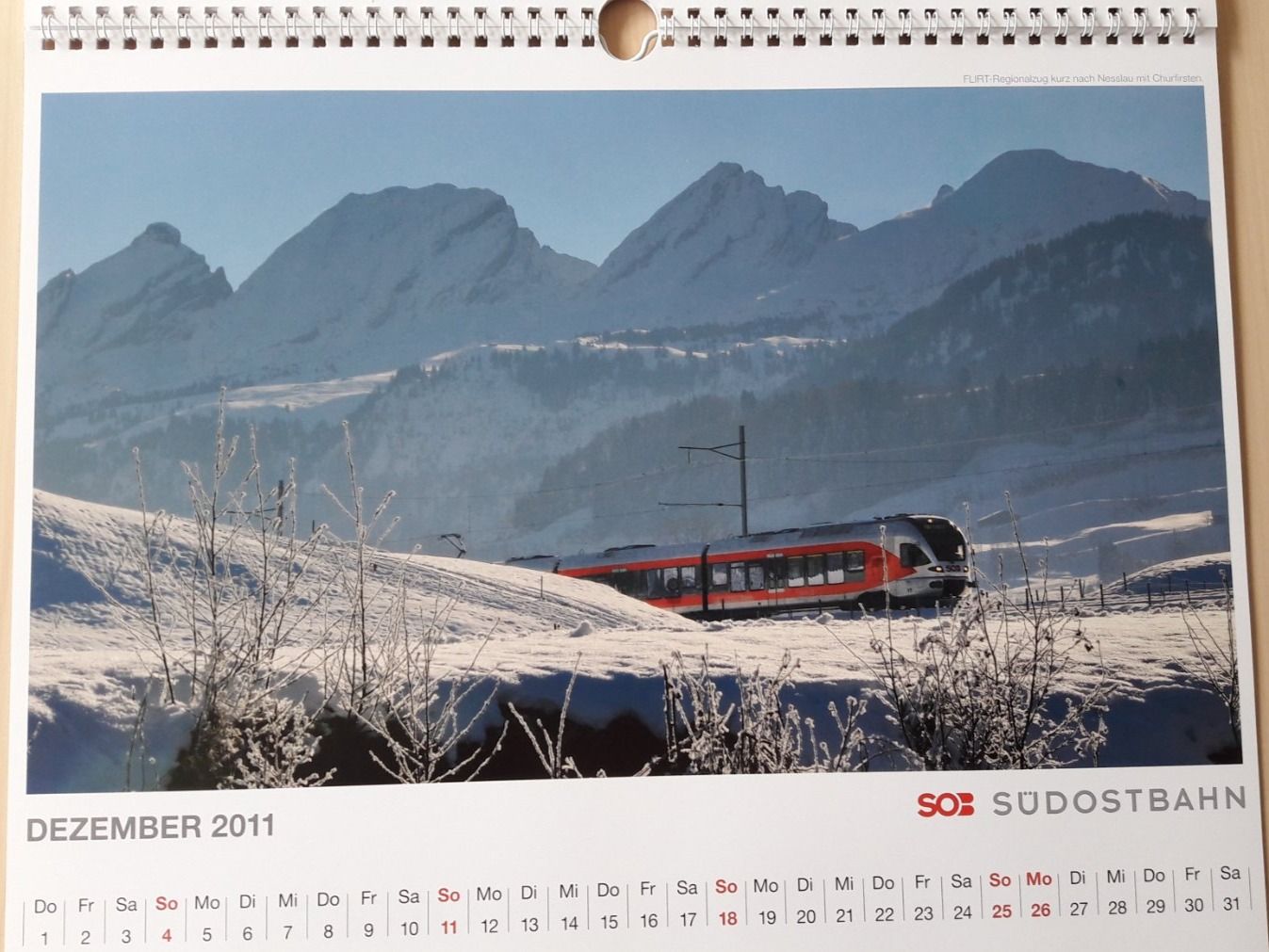 Calendari: Calendrier SOB (Südost-Bahn) de 2011 – Nuovo e nell'imballaggio originale da Buttes venduto da Cafe2005 6